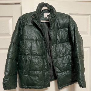 Faux Leather Puffer
